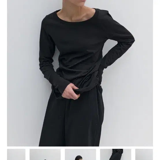 [BUNJANG] Nothing Everything SNUG LONG SLEEVE TOP BLACK / 낫띵에브리띵 SNUG LONG SLEEVE TOP IN BLACK 새상품