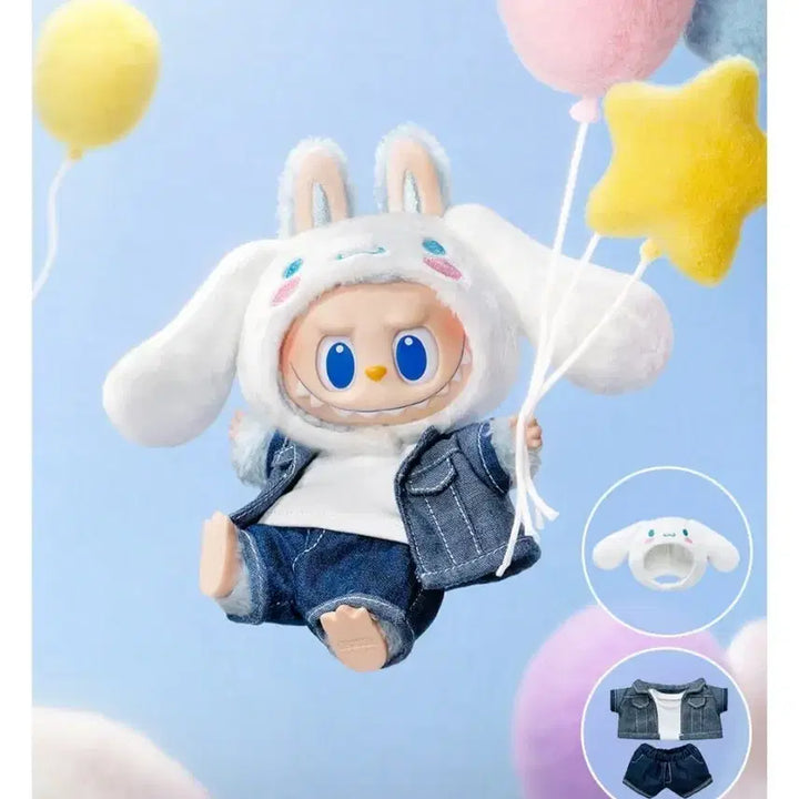 [BUNJANG] Popmart La Boube x Sanrio Cinnamonroll Doll Keyring / 팝마트 라부부 x 산리오 인형 키링 - 시나몬롤