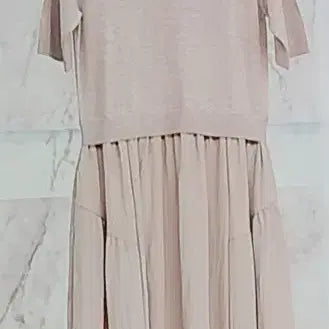 [BUNJANG] Knit Pleated Long Dress / 니트 플리츠 롱 원피스