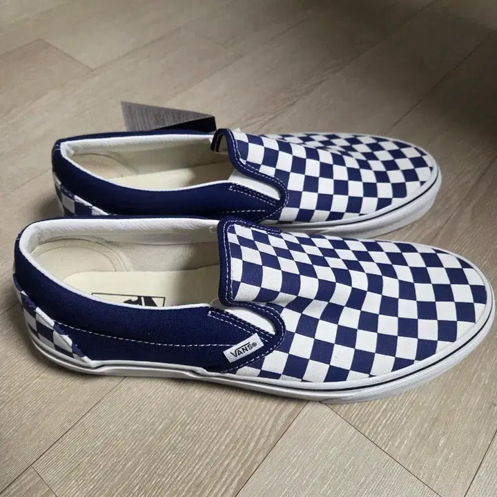 [BUNJANG] Vans Slip-On Checkerboard Sneakers / 반스 슬립온 블루