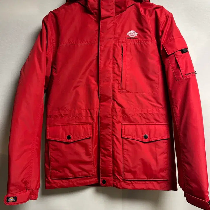 [BUNJANG] Dickies Red Hooded Windbreaker Jacket / 디키즈 레드 후드 바람막이 자켓
