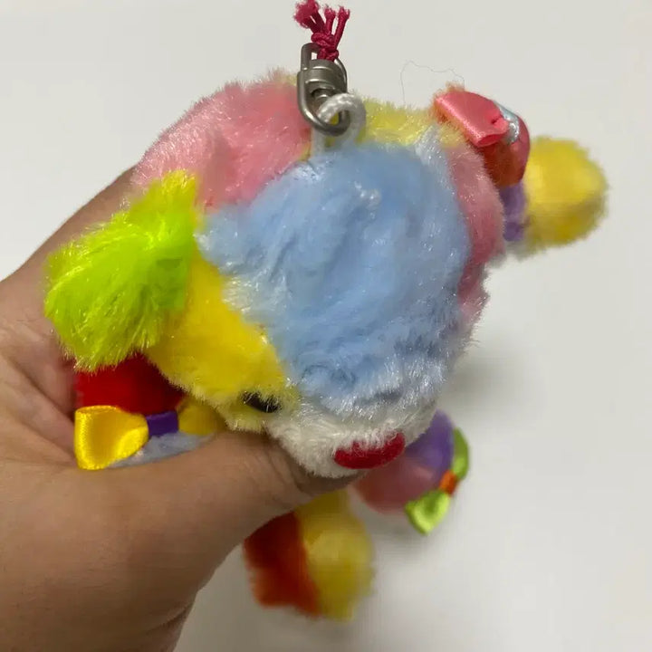 [BUNJANG] Colorful Gomdori Plush Keychain / 알록달록 곰돌이 인형 봉제인형 (키링연결가능)