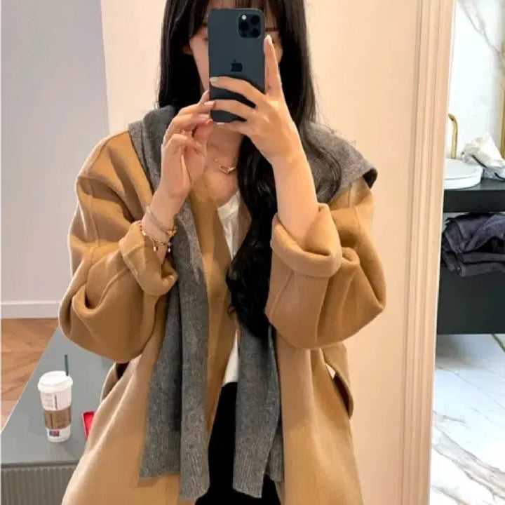 [BUNJANG] 쏭라벨 외국언니 코트 블랙 / 쏭라벨 외국언니 코트 블랙