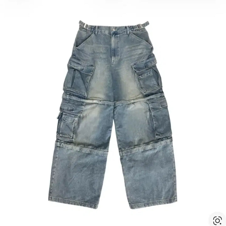 [BUNJANG] Project G Oversized Convertible Cargo Pants Blue / 프로젝트 G/R 오버사이즈 컨버터블 카고 팬츠 블루