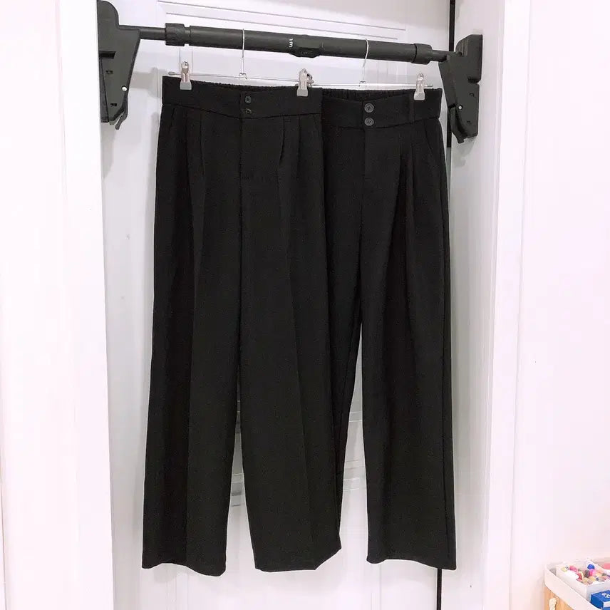 [SOLD OUT] 검정색 와이드 슬랙스 팬츠