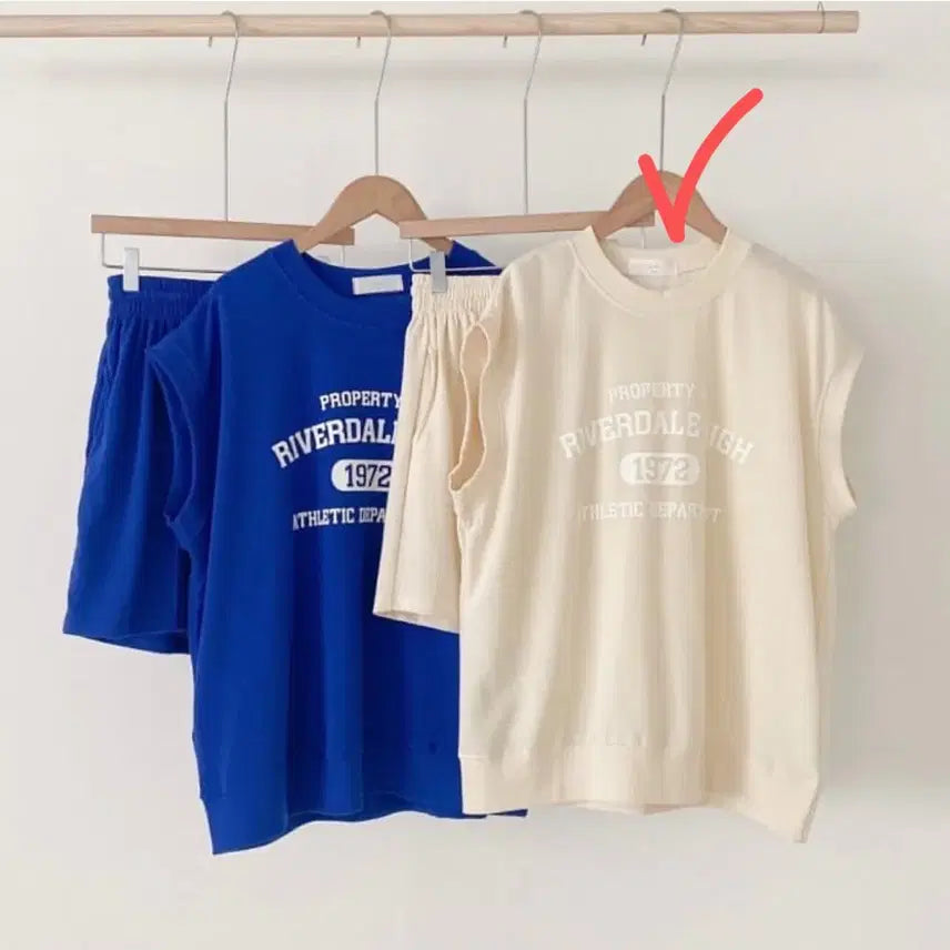 [BUNJANG] Summer Cotton Sleeveless Sweatshirt Shorts Set / 국내제작/ 여름 코튼 셋업 민소매맨투맨 쇼츠 세트