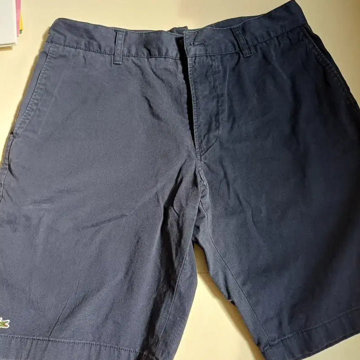 [BUNJANG] Lacoste Navy Cotton Chino Shorts / 라코스테 네이비 반바지