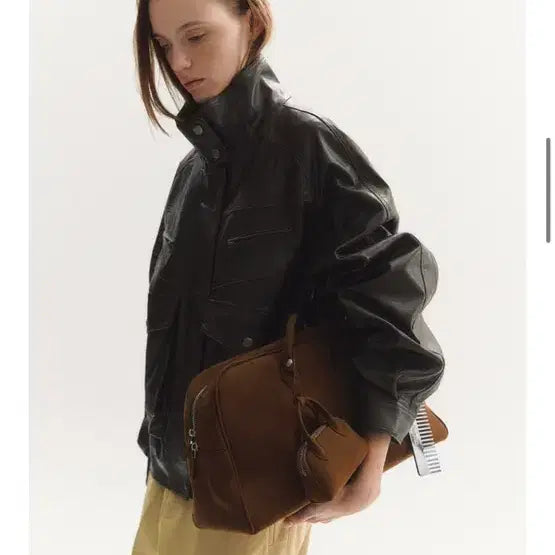 [BUNJANG] Noirnine Utility Leather Jacket - Brown / 누아르나인 utility leather jacket brown