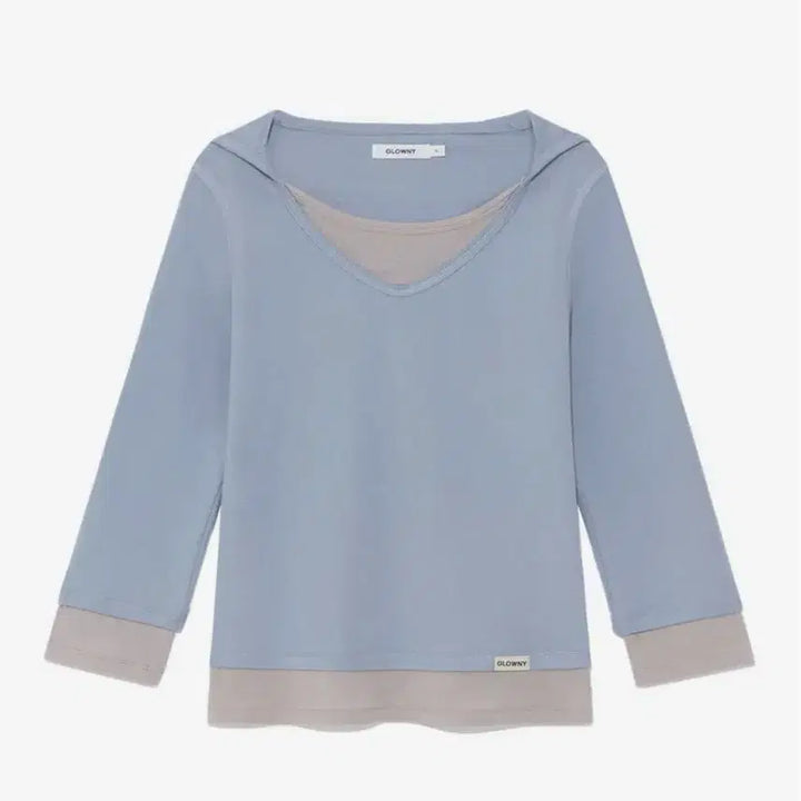 [BUNJANG] Glony 3/4 Layered Contrast Hoodie / 글로니 3/4 LAYERED CONTRAST HOODIE