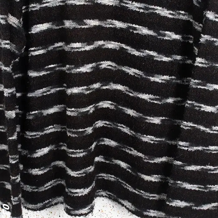 [BUNJANG] Mode Stripe Knit T-Shirt Black XL / 남성XL/ 모드 스트라이프 니트티BK 16-123