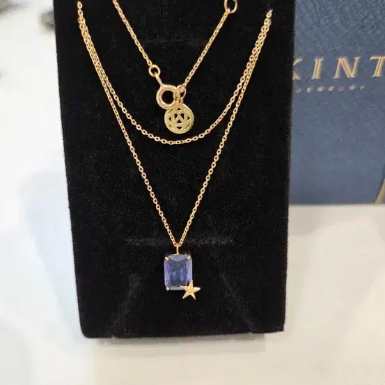 [BUNJANG] 14k Gold Tanzanite Necklace "Star of Africa" / 새제품) 14k 목걸이 아프리카의 별.탄자나이트