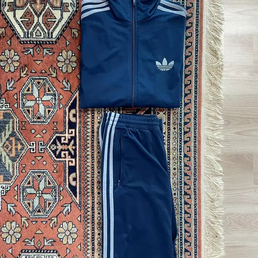 [BUNJANG] Adidas Firebird Gray Navy Tracksuit / 아디다스 2013 파이어버드 그레이 네이비 95 1인소유
