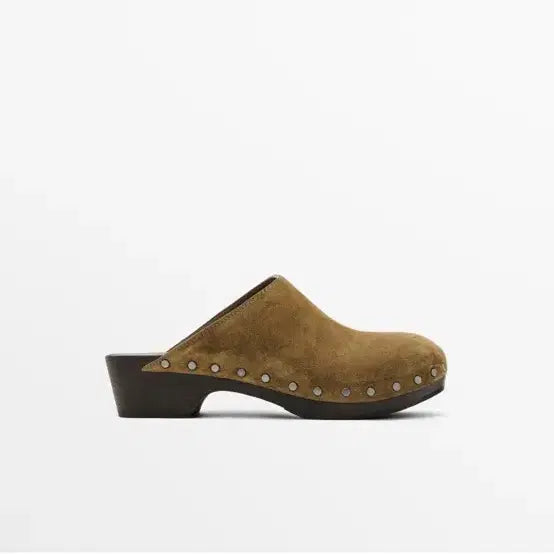 [BUNJANG] Massimo Dutti Suede Clogs Slippers / 마시모두띠 스웨이드 클로그 슬리퍼 35