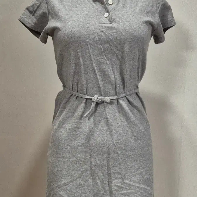 [BUNJANG] Comin Gray Collar Short Sleeve Dress S / 컴인 회색 카라 반팔 원피스 S op3