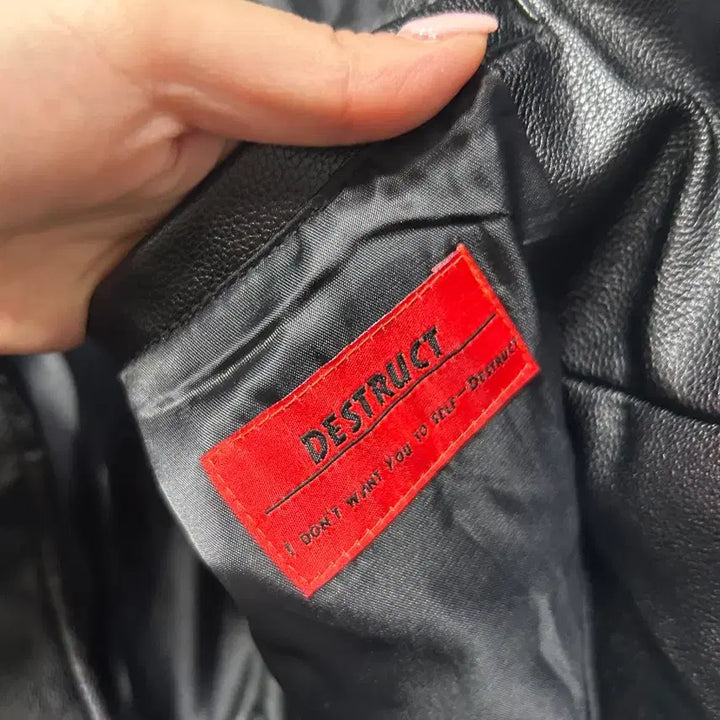 [BUNJANG] Black Leather Rider Jacket (Size L) / 블랙 남성 가죽 라이더 자켓 L 100사이즈