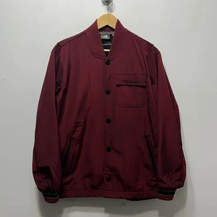 [BUNJANG] New Balance Burgundy Bomber Jacket (L) / 뉴발란스 버건디 봄버 자켓 야구점퍼 L