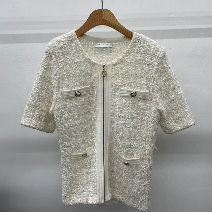 [BUNJANG] MICHAA Tweed Jacket / 여성)MICHAA 미샤 반팔 트위드 자켓 5사이즈