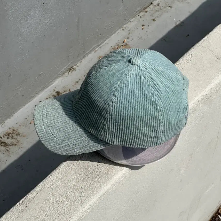 [BUNJANG] Beanpole Logo Blue Corduroy Ball Cap / [M] 빈폴 로고 블루톤 코듀로이 볼캡 모자