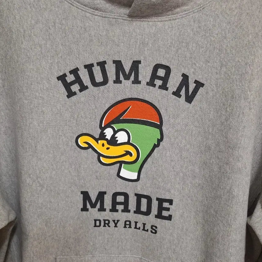 [BUNJANG] Human Made Duck Character Hoodie Gray XL / 휴먼메이드 오리 캐릭터 후드티 그레이 XL 최상 급