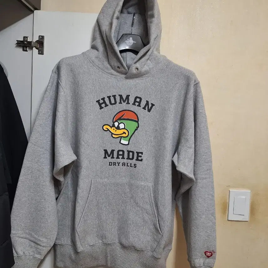 [BUNJANG] Human Made Duck Character Hoodie Gray XL / 휴먼메이드 오리 캐릭터 후드티 그레이 XL 최상 급