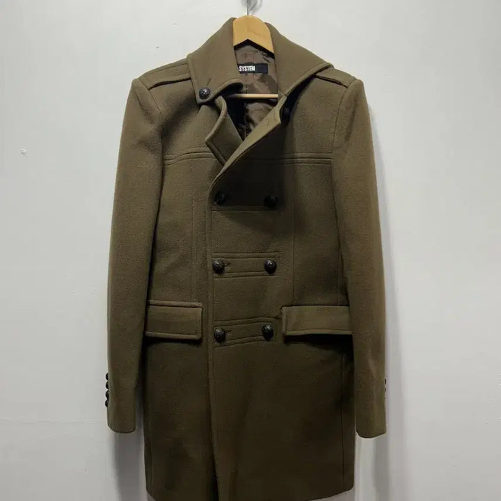 [BUNJANG] System Double Breasted Coat Khaki Size 100 / 시스템 SYSTEM 더블 브레스티드 코트 카키 100사이즈