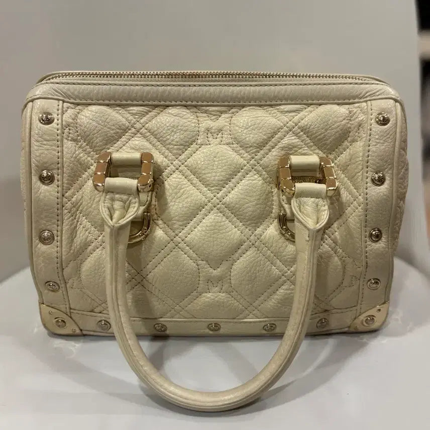 [BUNJANG] Metrocity Quilted Ivory Tote Bag / 메트로시티 퀼팅 아이보리 토트백 가방