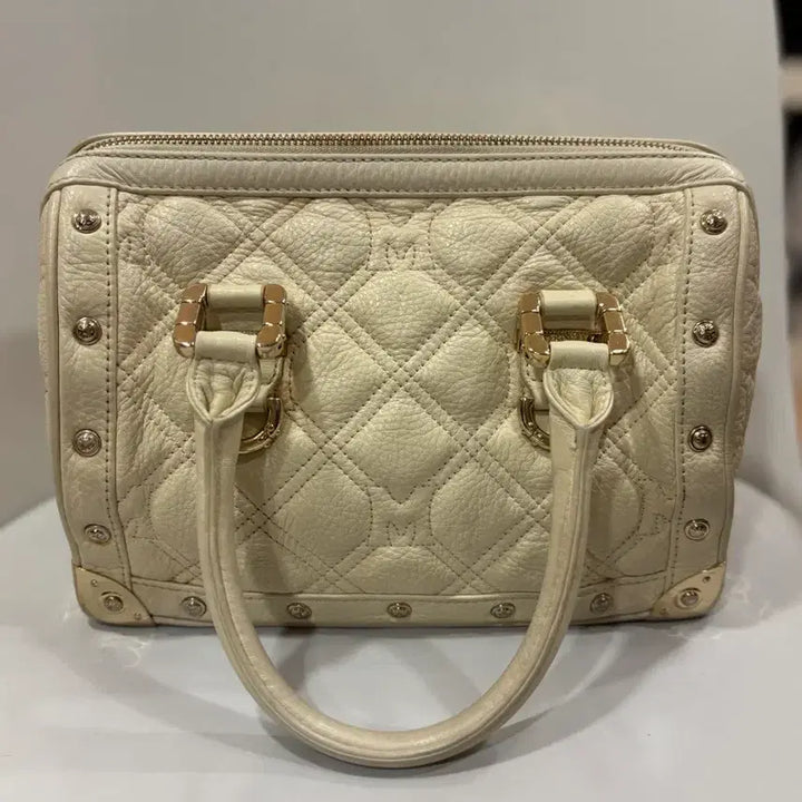 [BUNJANG] Metrocity Quilted Ivory Tote Bag / 메트로시티 퀼팅 아이보리 토트백 가방