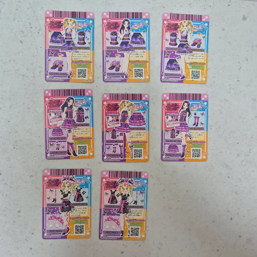 [BUNJANG] Aikatsu Nonorisa Dolly Devil Card Bundle Set / 아이카츠  노노리사 돌리데빌 카드 8장 일괄 판매
