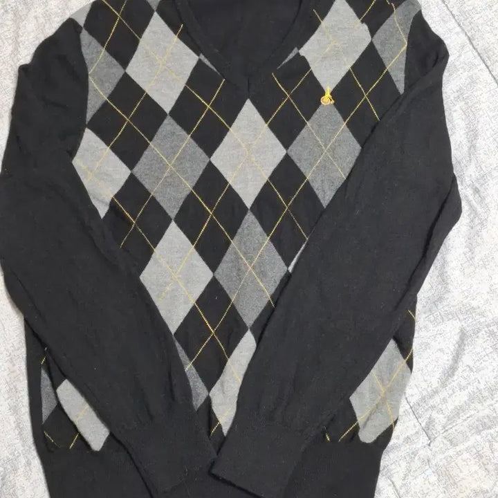 [BUNJANG] Beanpole Golf Luxury Argyle Wool V-neck Sweater / (득템 찬스) 빈폴 골프 럭셔리 아가일 울 브이넥 105