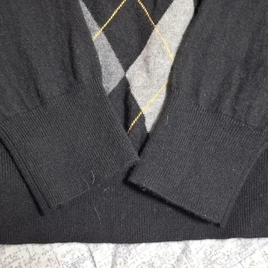 [BUNJANG] Beanpole Golf Luxury Argyle Wool V-neck Sweater / (득템 찬스) 빈폴 골프 럭셔리 아가일 울 브이넥 105