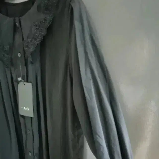 [BUNJANG] AtG Lace Collar Blouse / (새상품)AtG 레이스 칼라 블라우스 블랙 55-66