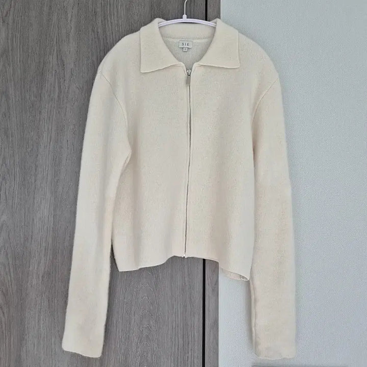 [BUNJANG] SIE Ivory Cashmere Zip-up Cardigan / 시에 SIE 아이보리 캐시미어 집업 가디건