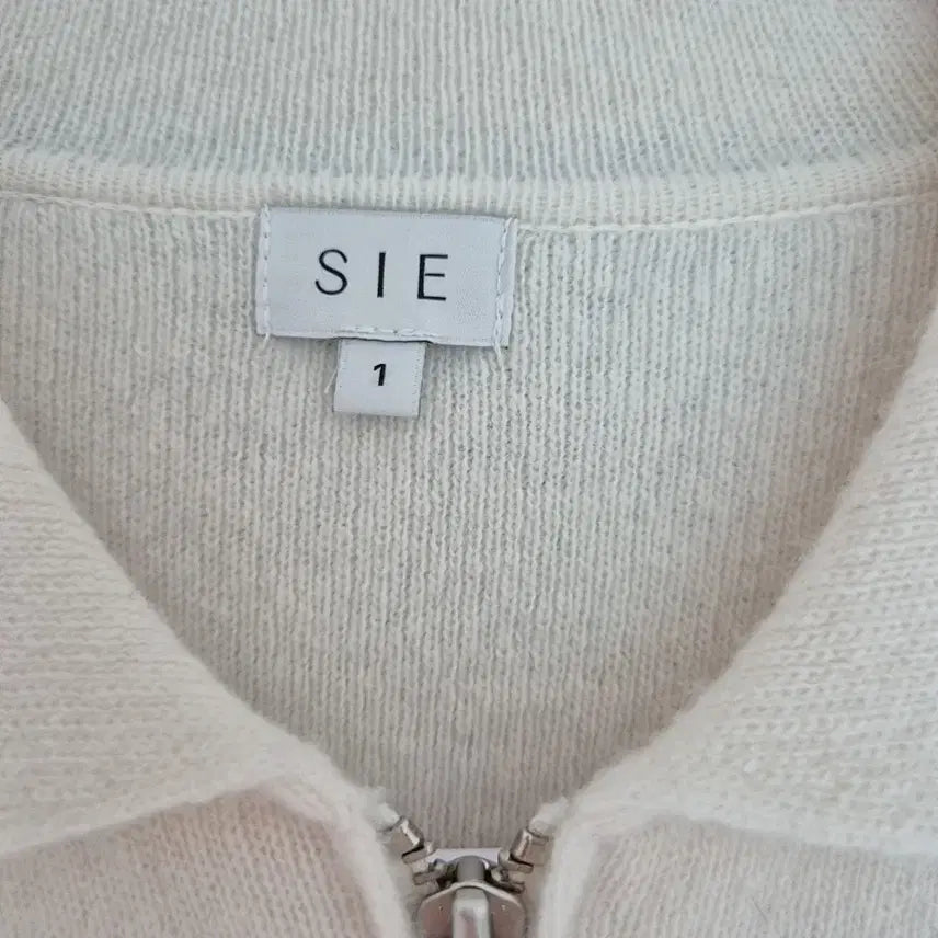 [BUNJANG] SIE Ivory Cashmere Zip-up Cardigan / 시에 SIE 아이보리 캐시미어 집업 가디건