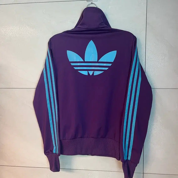 [BUNJANG] Adidas Firebird Back Logo Jersey Purple Mint / 아디다스 파이어버드 백로고 퍼플 민트 보라 져지 (90)
