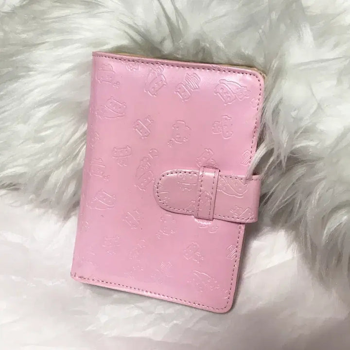 [BUNJANG] Classic Diary Heisei Pink Wallet-Type Leather Diary 6-Hole / 고전다이어리 헤이세이 핑크 지갑형 가죽 다이어리 6공