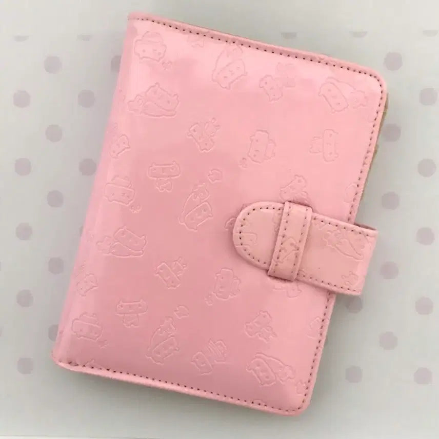 [BUNJANG] Classic Diary Heisei Pink Wallet-Type Leather Diary 6-Hole / 고전다이어리 헤이세이 핑크 지갑형 가죽 다이어리 6공