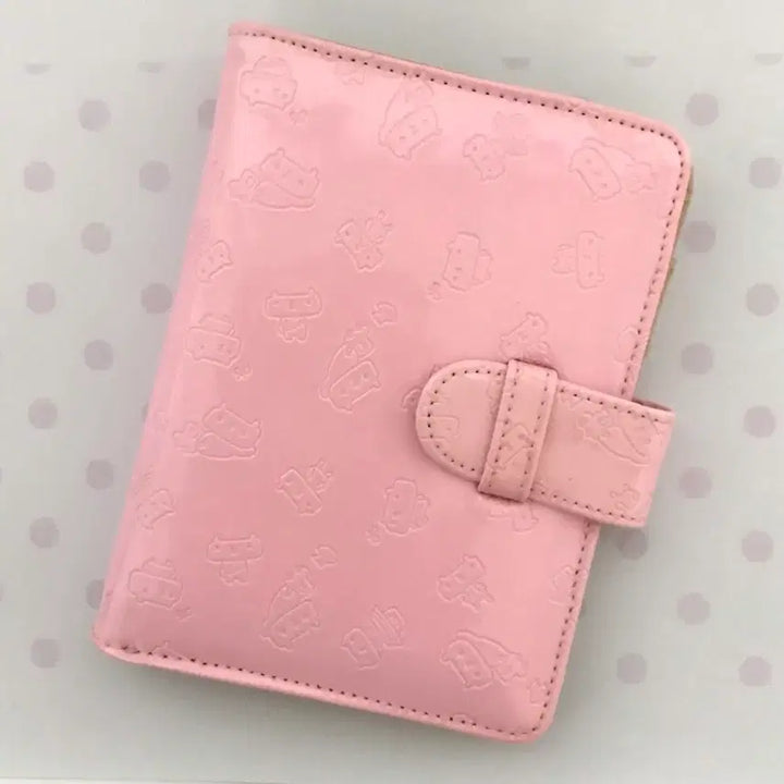 [BUNJANG] Classic Diary Heisei Pink Wallet-Type Leather Diary 6-Hole / 고전다이어리 헤이세이 핑크 지갑형 가죽 다이어리 6공