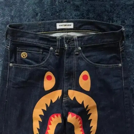 [BUNJANG] BAPE Shark Denim Pants / OG 베이프 샤크 데님팬츠