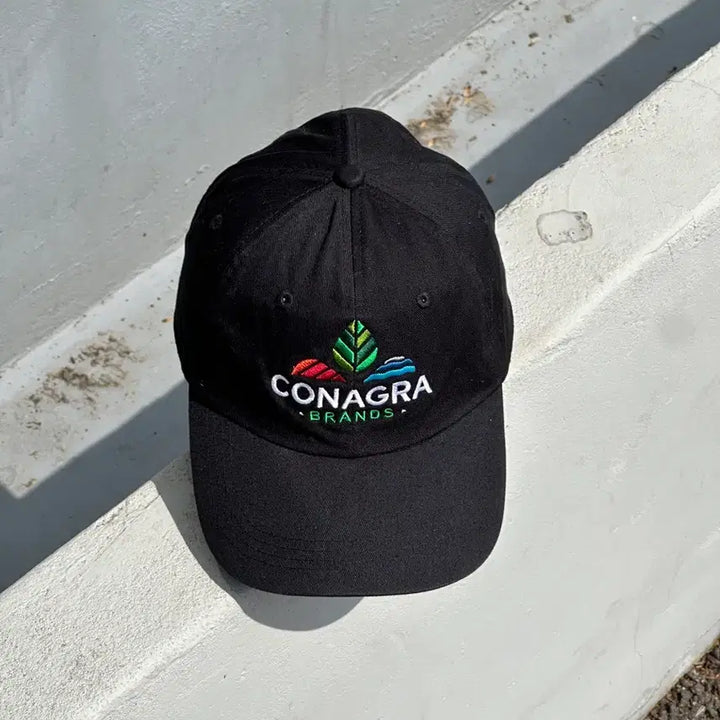 [BUNJANG] CONAGRA Vintage Black Ball Cap / [F] CONAGRA 로고 빈티지 블랙 볼캡 모자