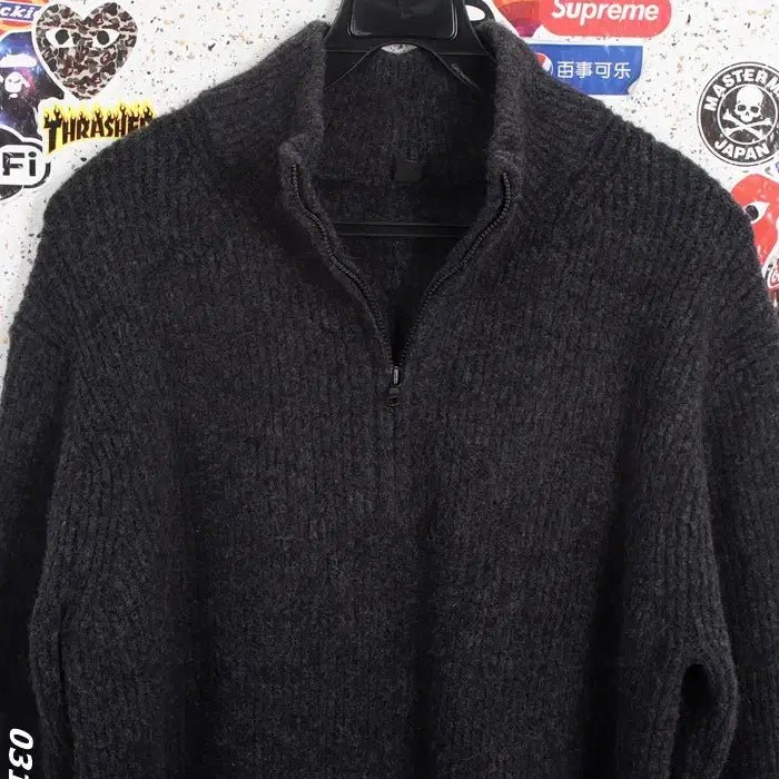 [BUNJANG] Uniqlo Wool Blending Half-Zip Knit GR / 여성S / 유니클로 울블렌딩 반집업니트GR 26-144
