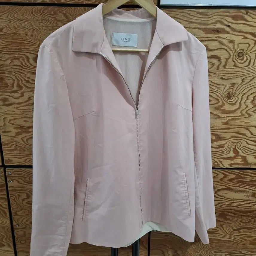 [BUNJANG] TIME Pink Zip-up Jacket / TIME 핑크색 집업 자켓