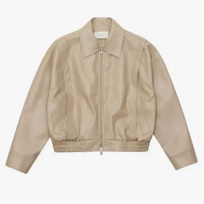 [BUNJANG] COMGEN Leather Blouson Jacket Beige / 컴젠 레더 블루종 자켓 새상품