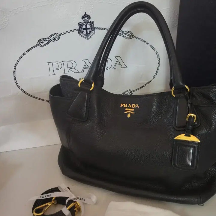 [BUNJANG] Prada Vitello Shoulder and Crossbody Bag / 프라다 비텔로 숄더 앤 크로스백