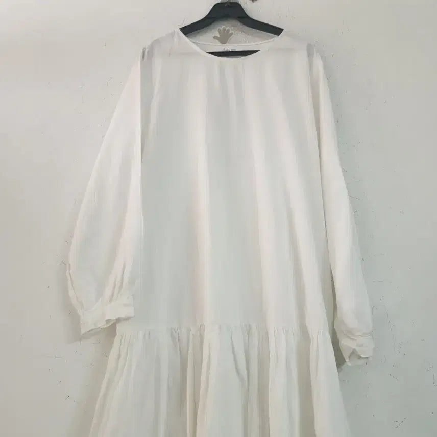 [BUNJANG] White Long Flare Dress / 화이트 롱 원피스 플레어 드레스