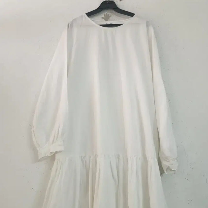 [BUNJANG] White Long Flare Dress / 화이트 롱 원피스 플레어 드레스