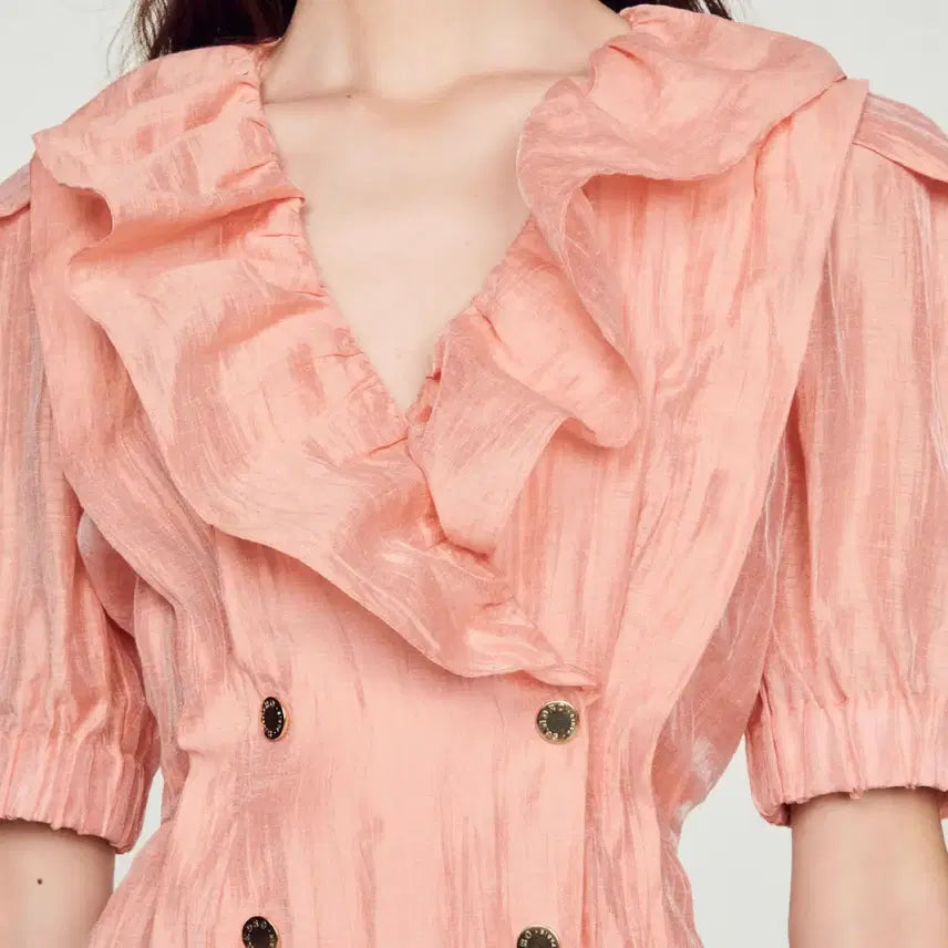 [BUNJANG] Sandro Ruffle Mini Dress / [SANDRO]산드로 러플 미니 드레스