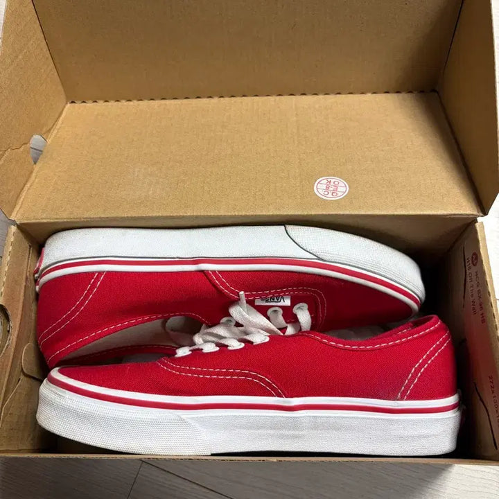 [BUNJANG] 반스 어센틱 레드 225 / 반스 어센틱 레드 225