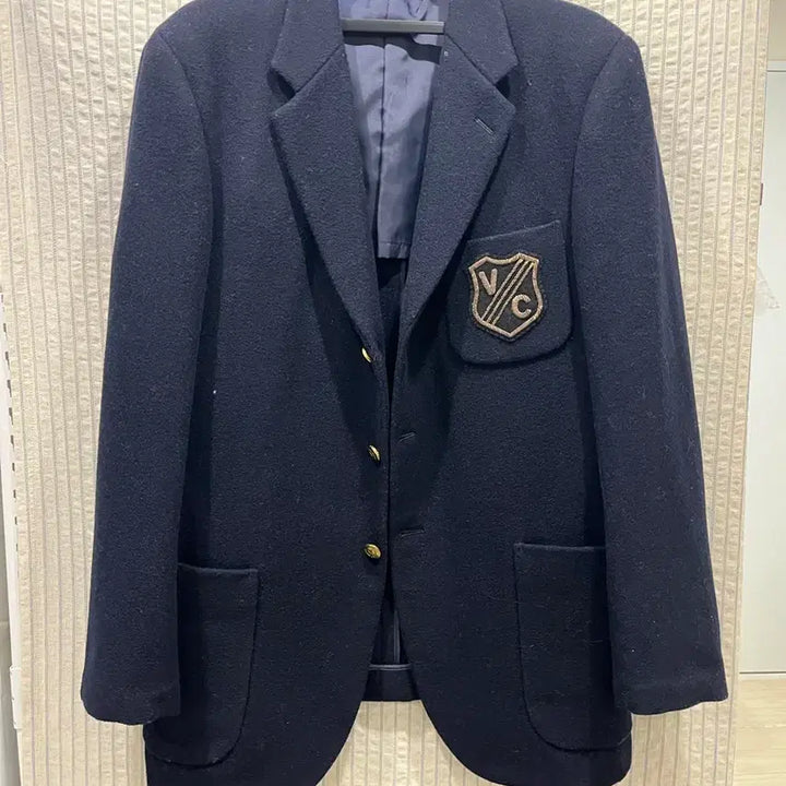[BUNJANG] Vanjac Navy Blazer with Gold Buttons / Van jac 반작 네이비 금장 자켓 블레이져