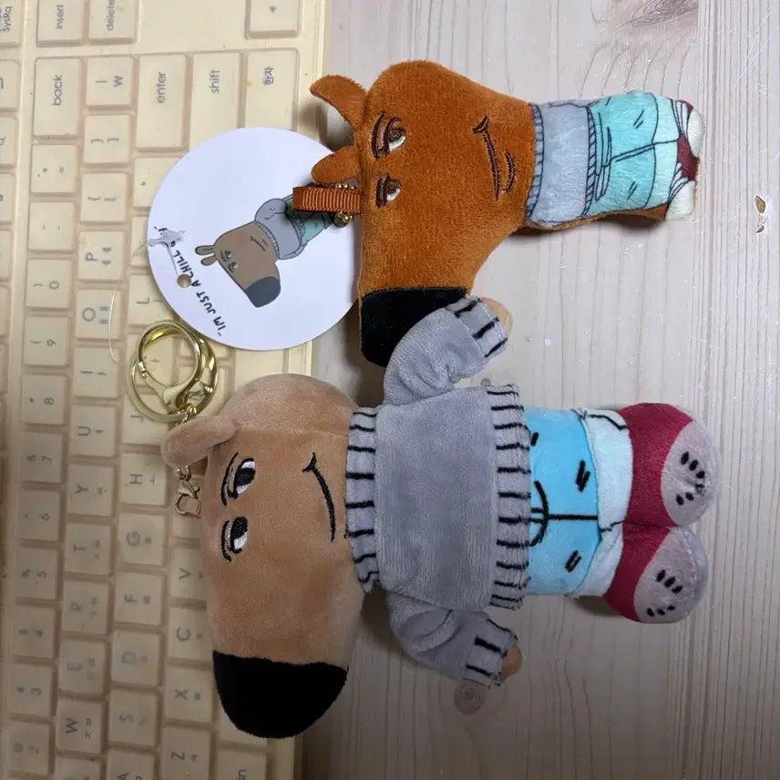 [BUNJANG] Chilggai Penguin 2-Piece Keychain Set / 미사용 일괄) 칠가이 인형 키링 2종 세트