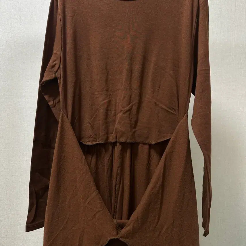 [BUNJANG] Brown Wrap Long Dress / (새상품) 브라운 랩 롱 원피스